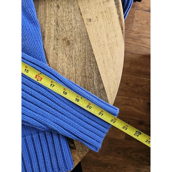 Lands' End Snowflake Turtleneck Knit Sweater Women's Size S 100% Cotton Holiday - Picture 5 of 8